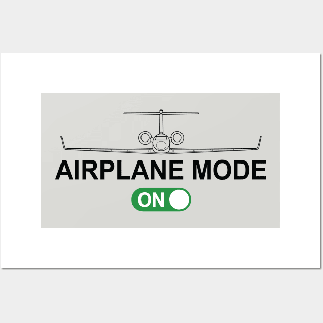 Airplane Mode On Corporate Jet Wall Art by zehrdesigns